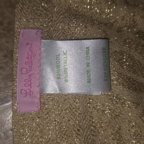 Lilly Pulitzer Shimmering Gold Scarf - Picture 2 of 5